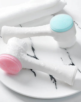 3D Double-Sided Silicone Facial Cleansing Brush – Deep Pore Cleanser & Massage Tool