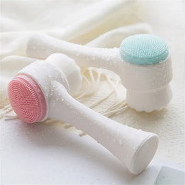 3D Double-Sided Silicone Facial Cleansing Brush – Deep Pore Cleanser & Massage Tool