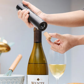 Electric Wine Bottle Opener with Foil Cutter – Automatic Kitchen Gadget