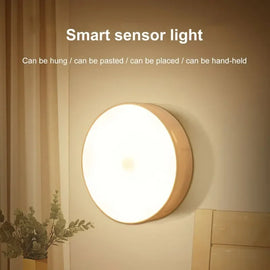 LED Intelligent Motion Sensor Night Light – USB Rechargeable for Home & Emergency Use