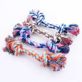 Cotton Knot Rope Dog Chew Toy – Durable Hemp Molar Toy for Pet Teeth Cleaning