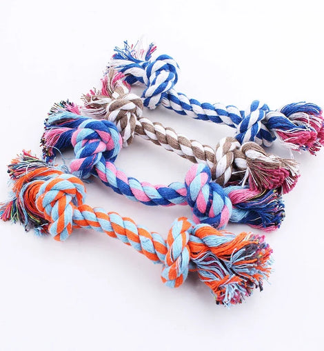 Cotton Knot Rope Dog Chew Toy – Durable Hemp Molar Toy for Pet Teeth Cleaning