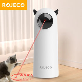 ROJECO Smart Interactive LED Laser Cat Toy – Automatic Teasing Toy for Cats & Dogs